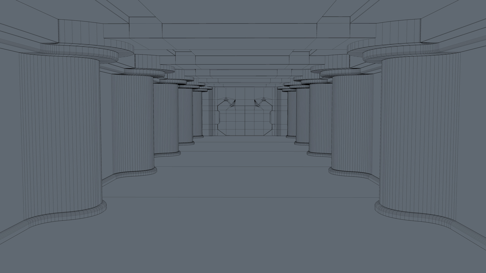Sci Fi Corridor 3D model_9