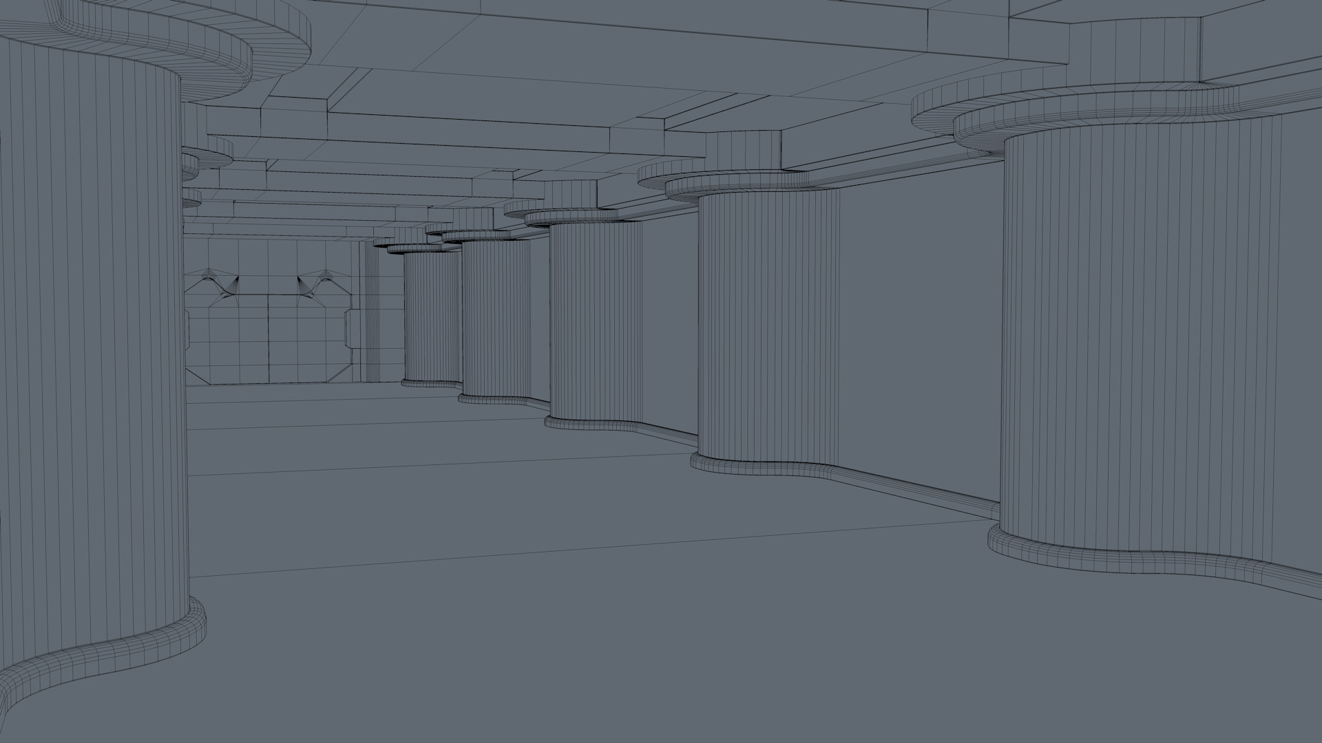 Sci Fi Corridor 3D model_11