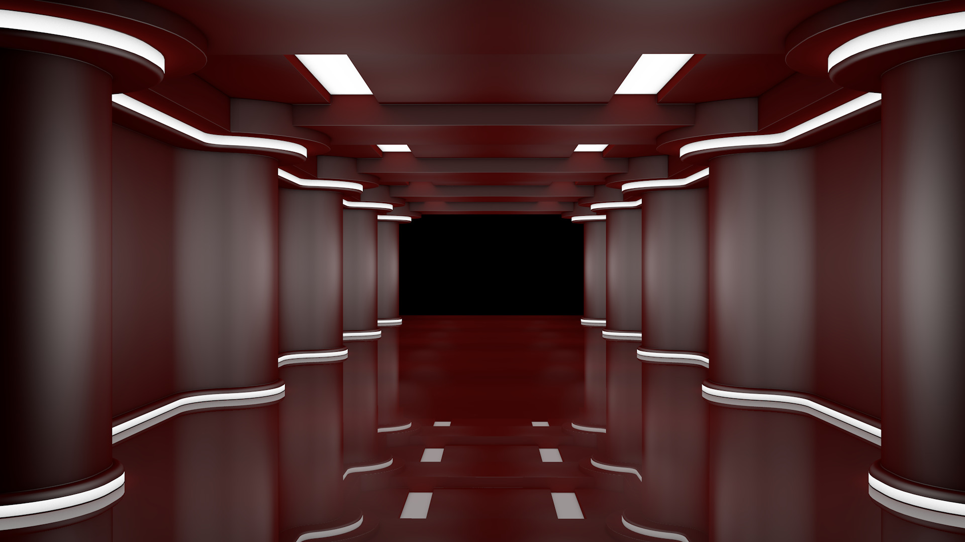 Sci Fi Corridor 3D model_6