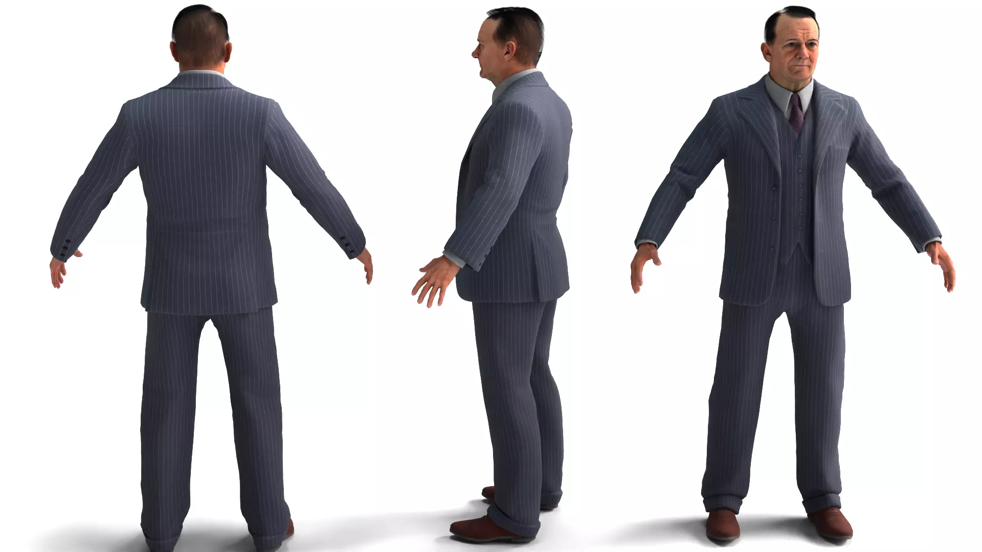 Rigged Marcus Brody 3D model_0