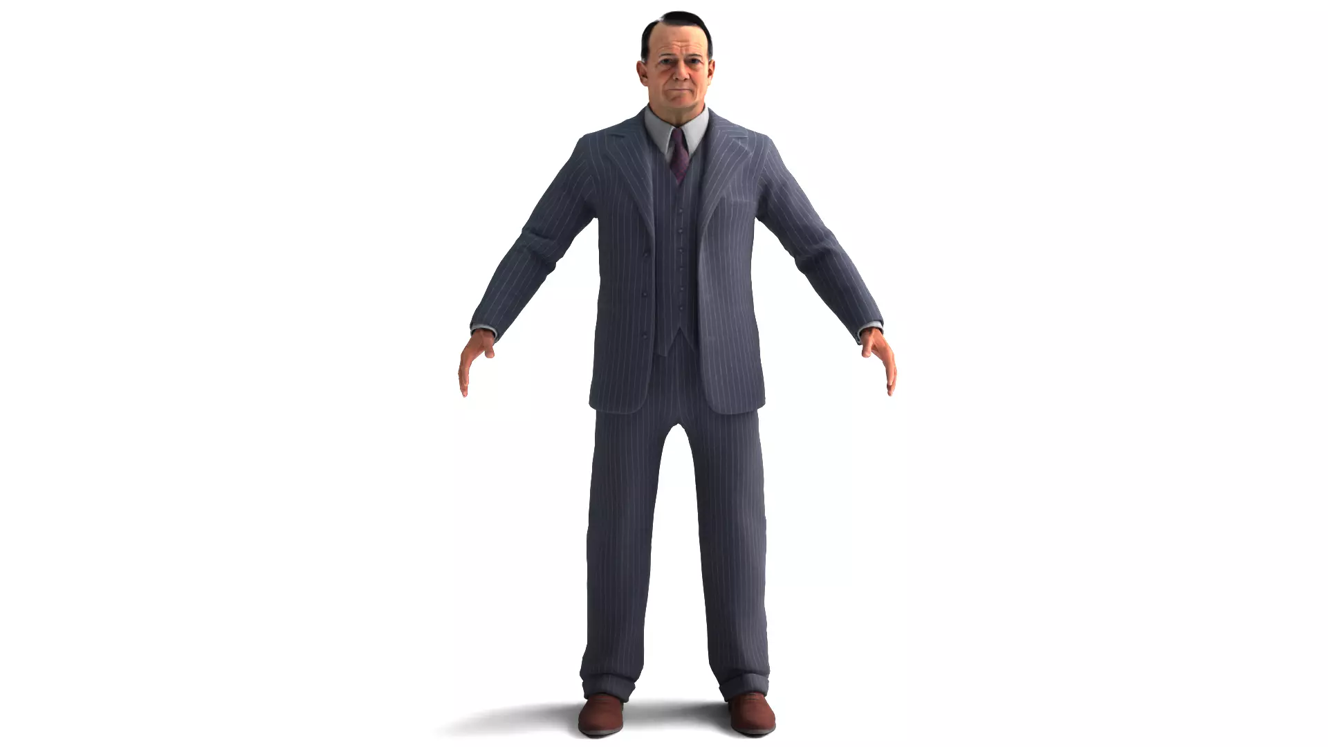 Rigged Marcus Brody 3D model_1