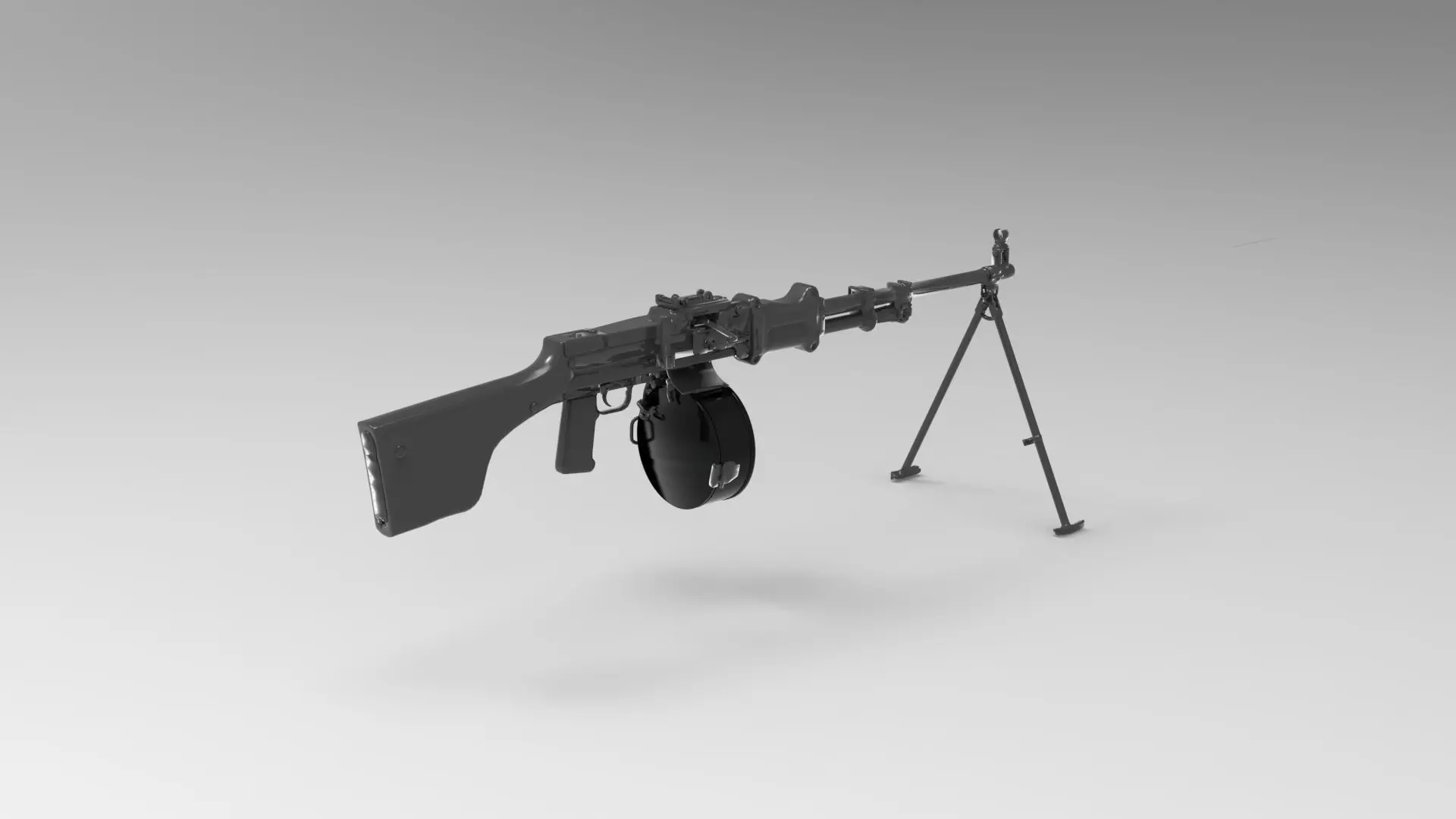 RPD machine gun 3D model_0