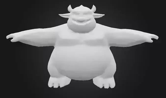 Humanoid beast 2 Low-poly 3D model