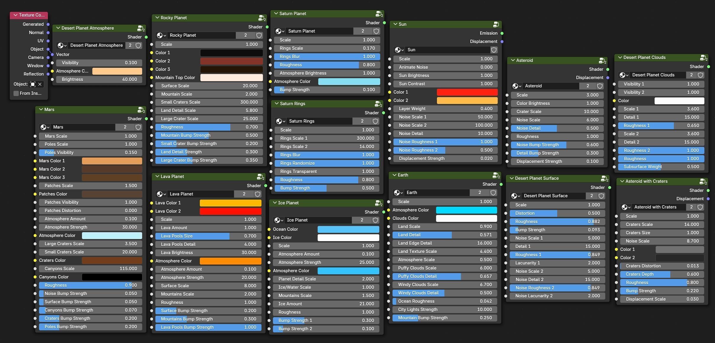 Procedural Planet Material Pack 1 3D model_2