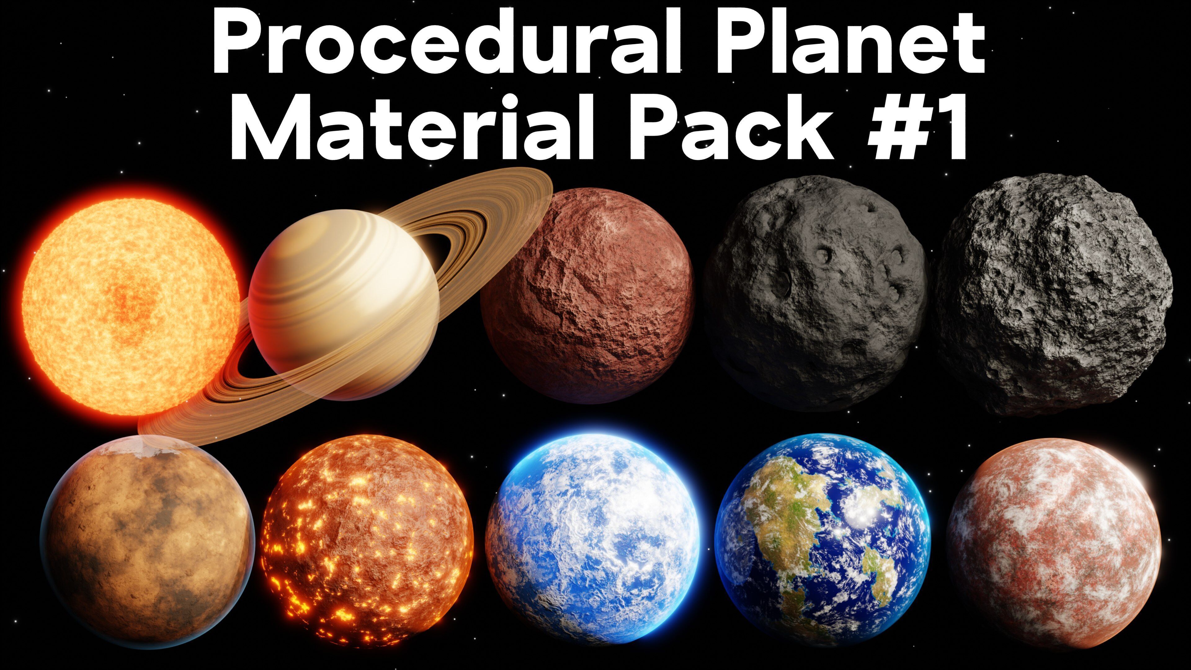 Procedural Planet Material Pack 1 3D model_1
