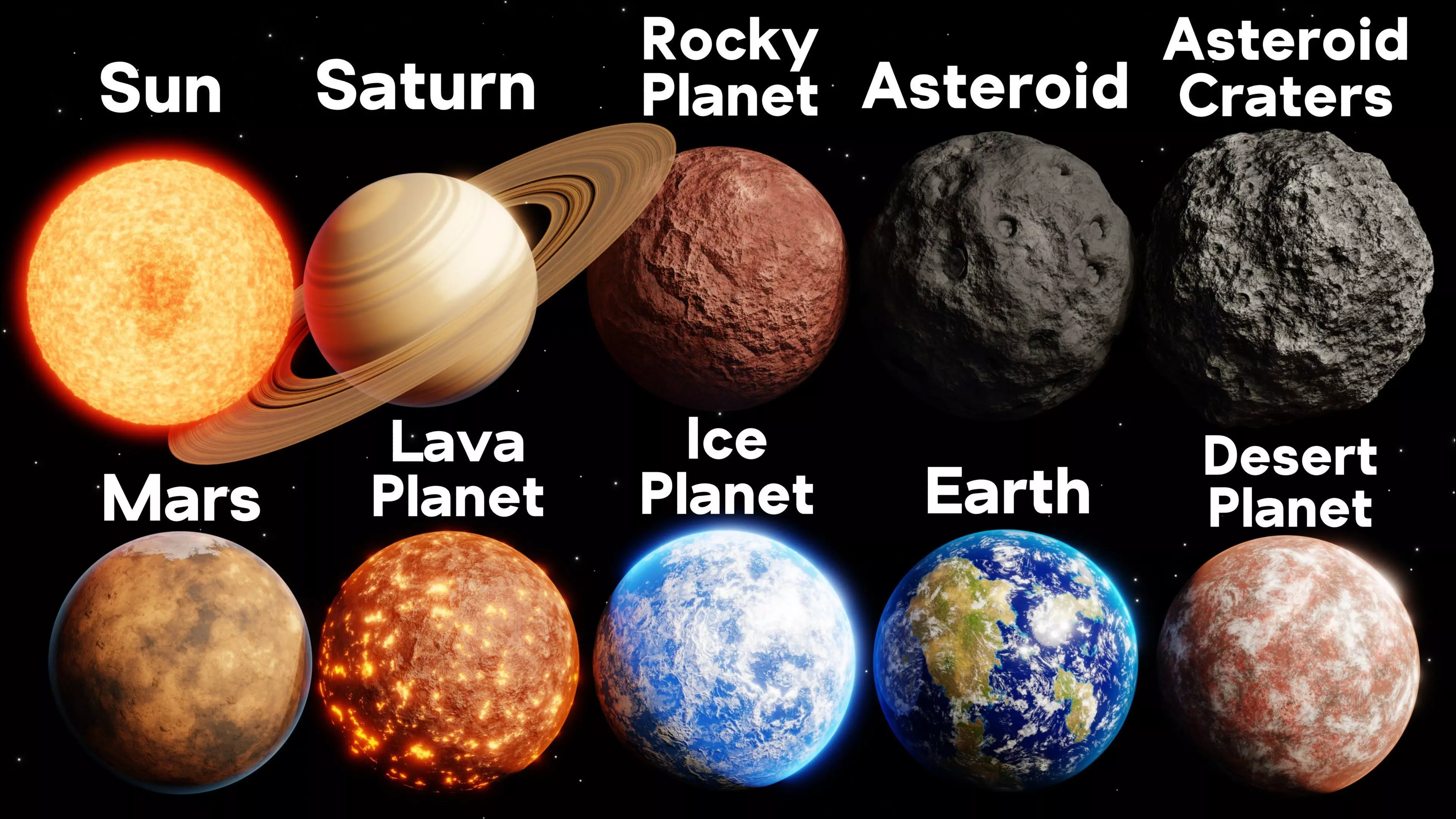 Procedural Planet Material Pack 1 3D model_0