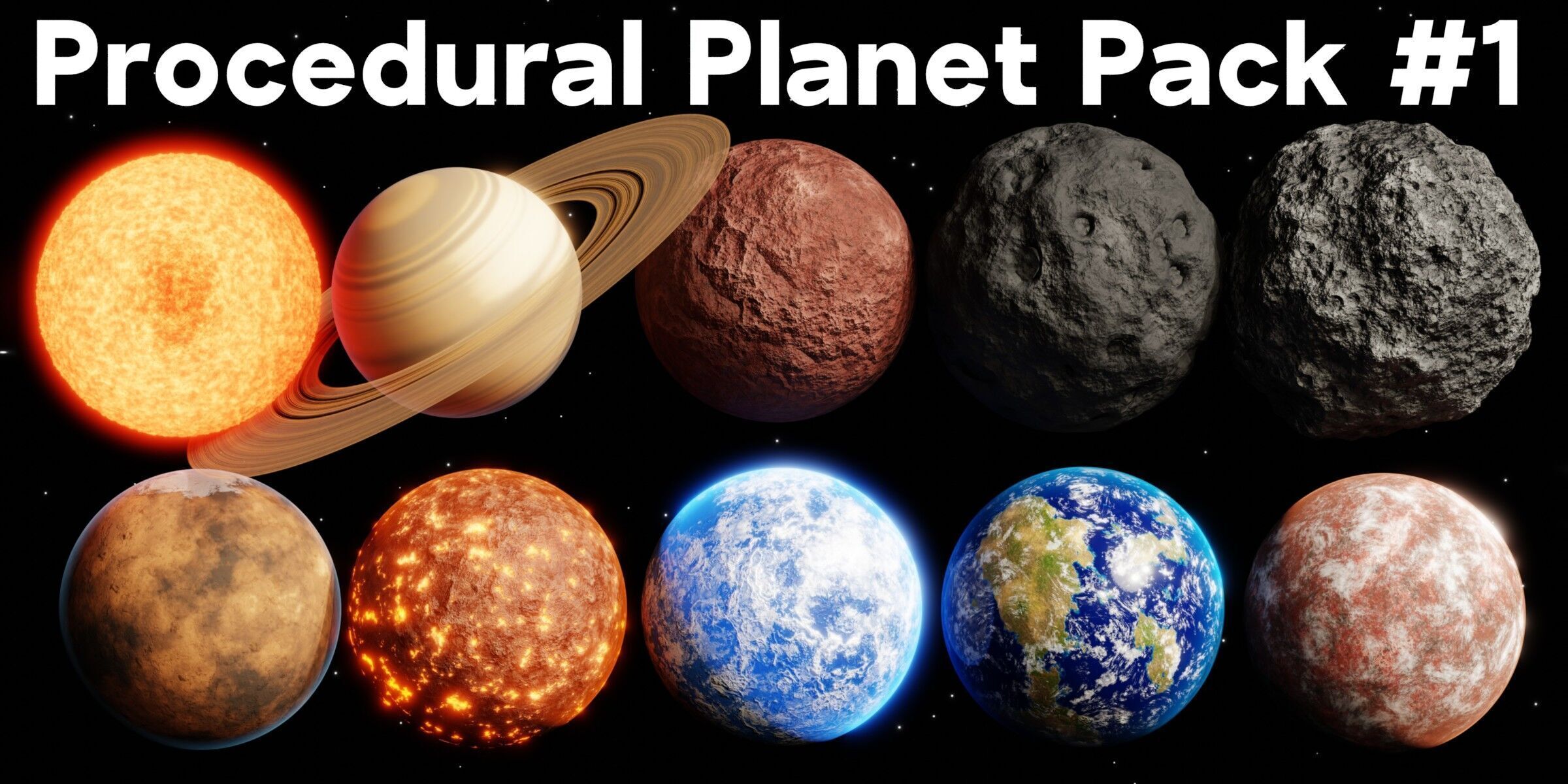 Procedural Planet Material Pack 1 3D model_4