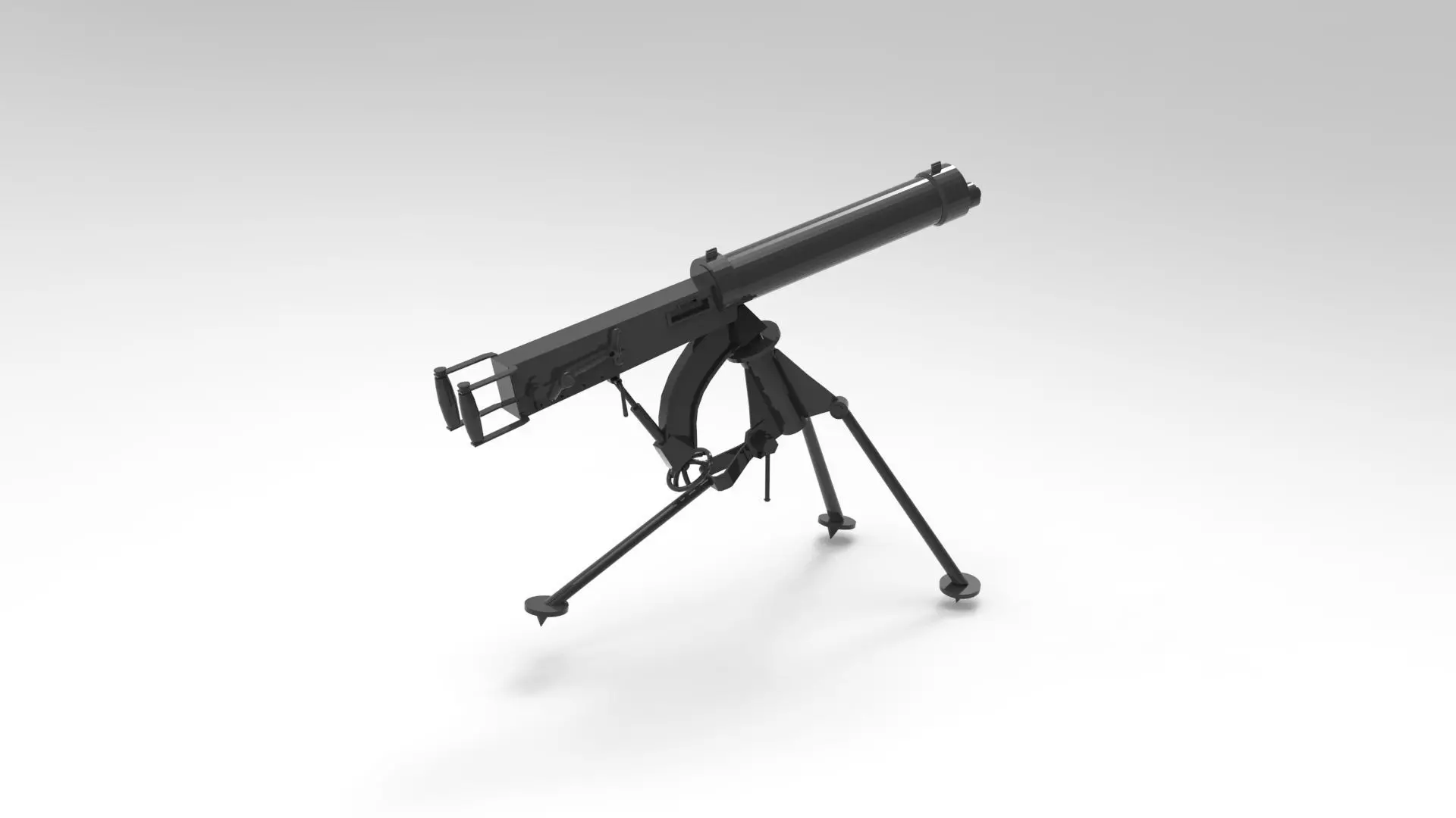 Vickers machine gun 3D model_0