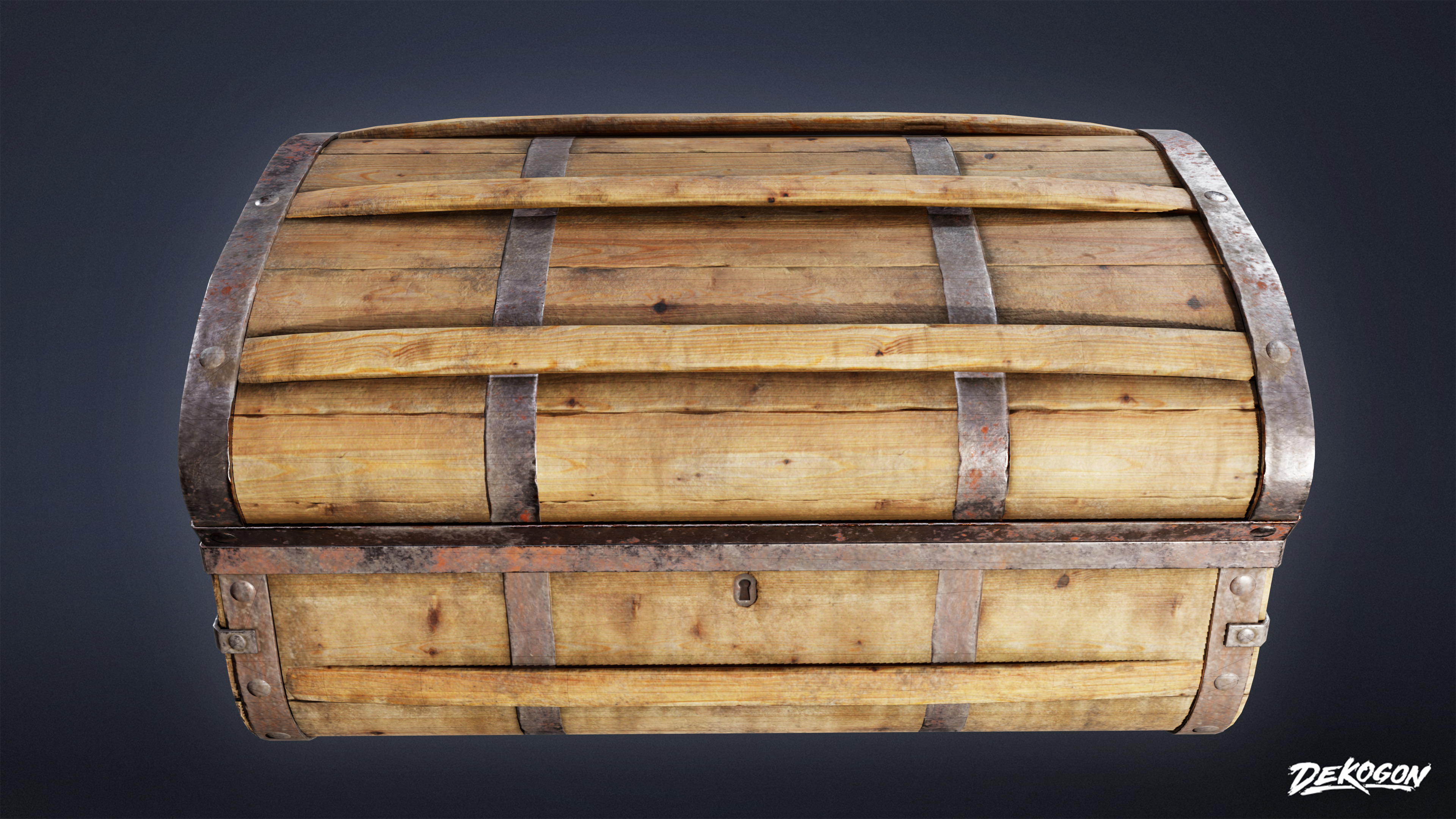 PIRATES - Chest 11 - LOW POLY AND NANITE Low-poly 3D model_2