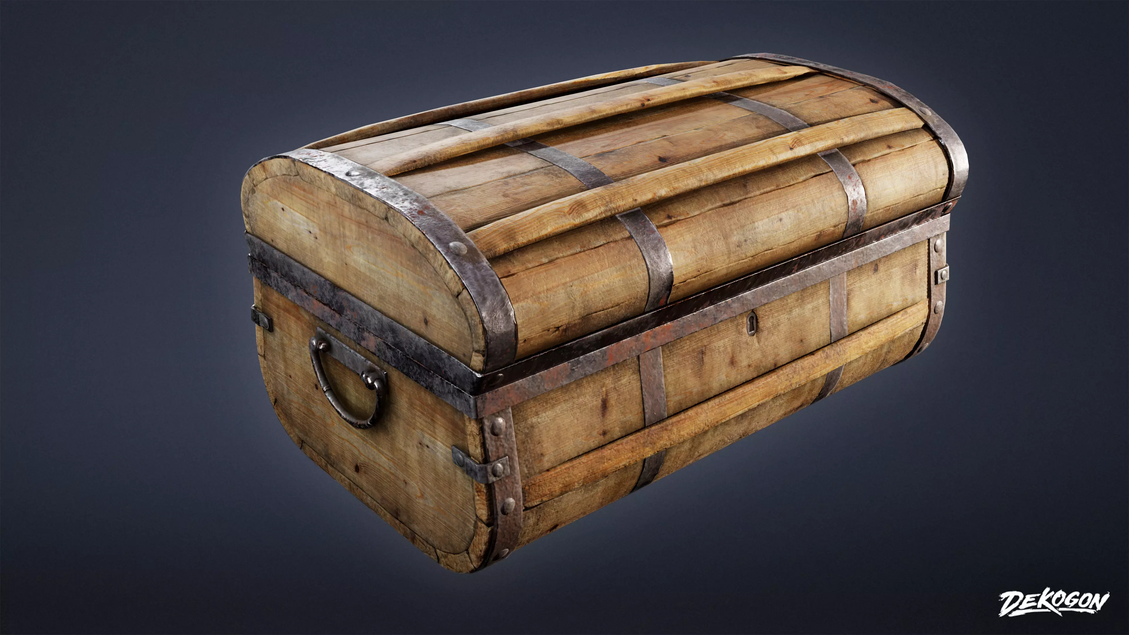 PIRATES - Chest 11 - LOW POLY AND NANITE Low-poly 3D model_0