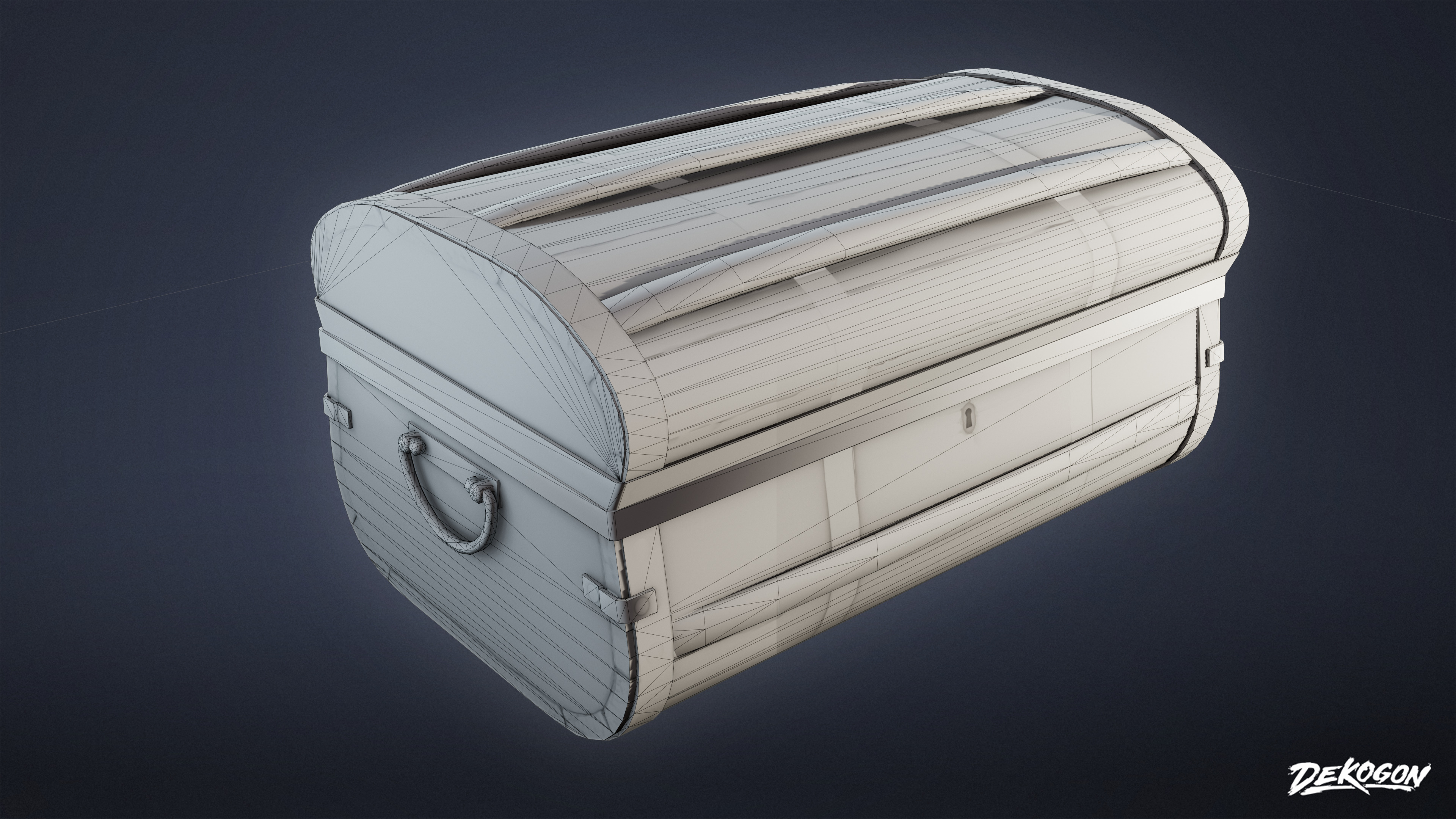 PIRATES - Chest 11 - LOW POLY AND NANITE Low-poly 3D model_1