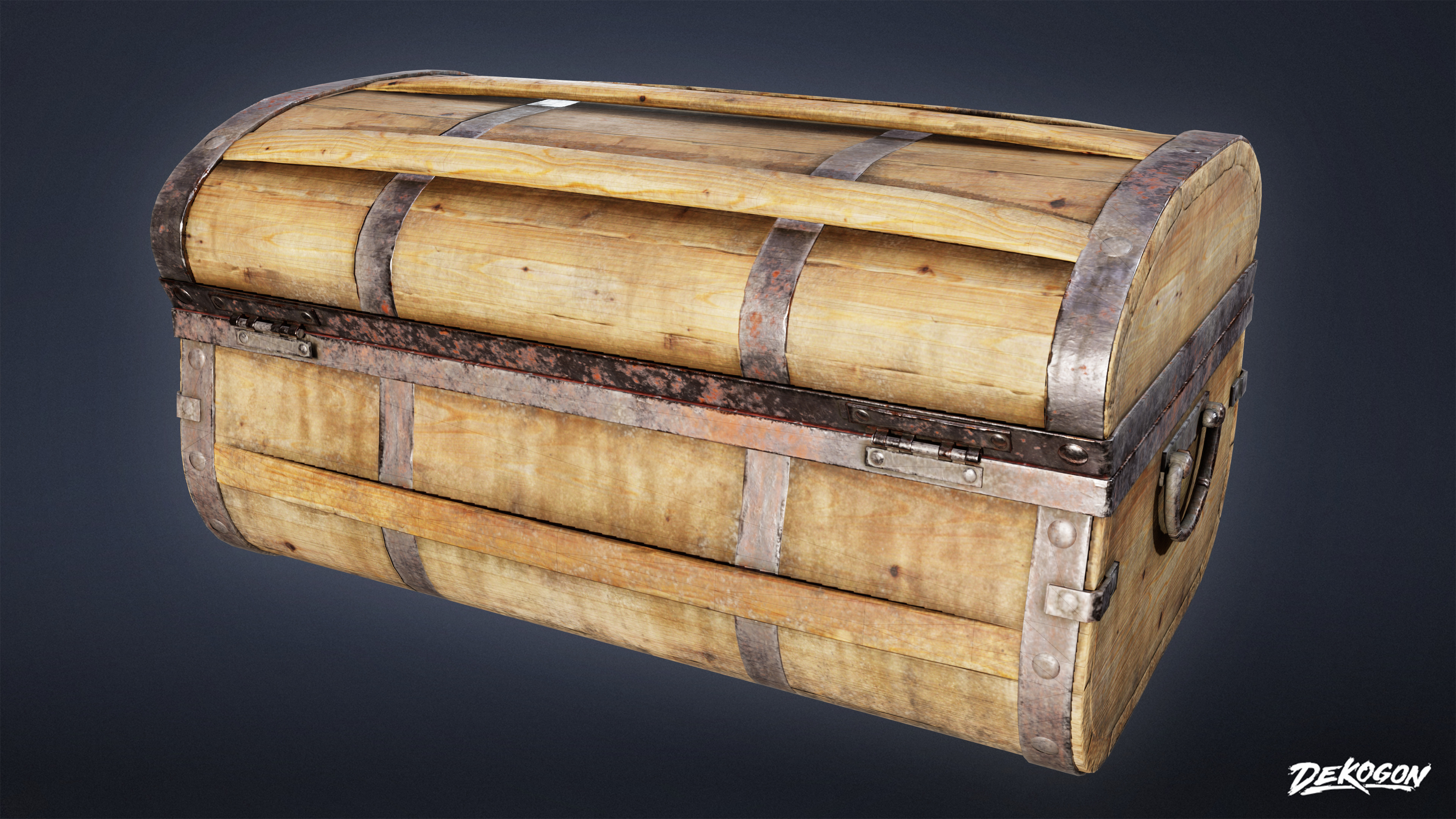 PIRATES - Chest 11 - LOW POLY AND NANITE Low-poly 3D model_4