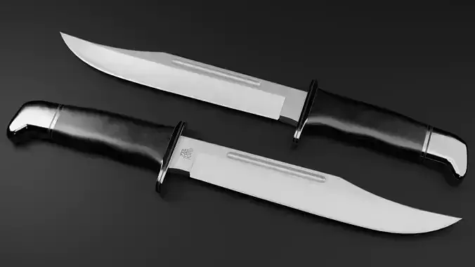 Buck 120 Knife - Scream Killer Knife 3D model