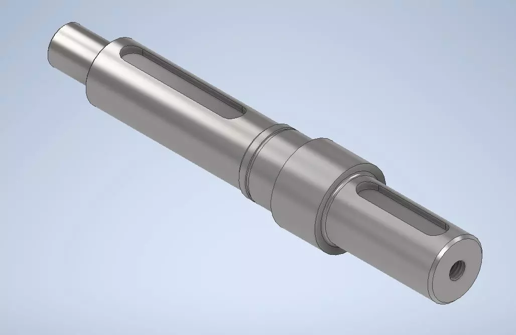 Precision Machined Shaft for Pulleys or Gears 3D model_0