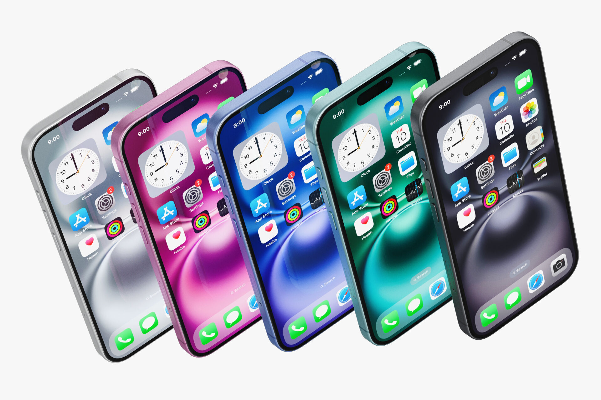 Apple iPhone 16 Collection All colors 3D model_30