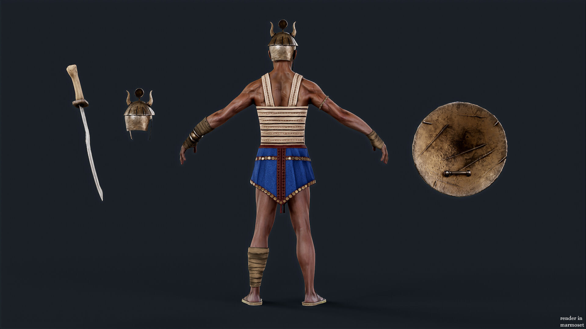 EGYPTIAN 1 Low-poly 3D model_9