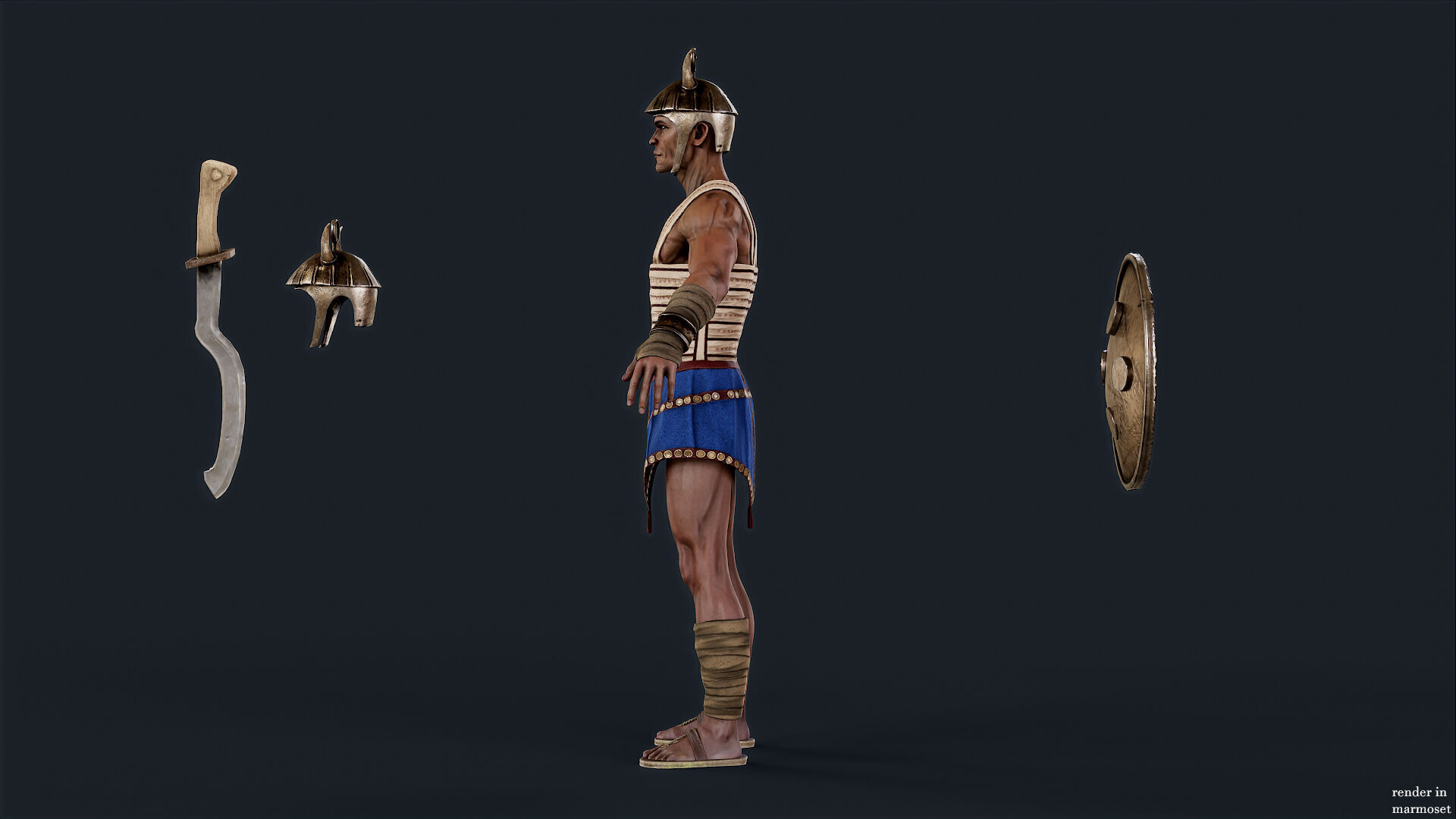 EGYPTIAN 1 Low-poly 3D model_7