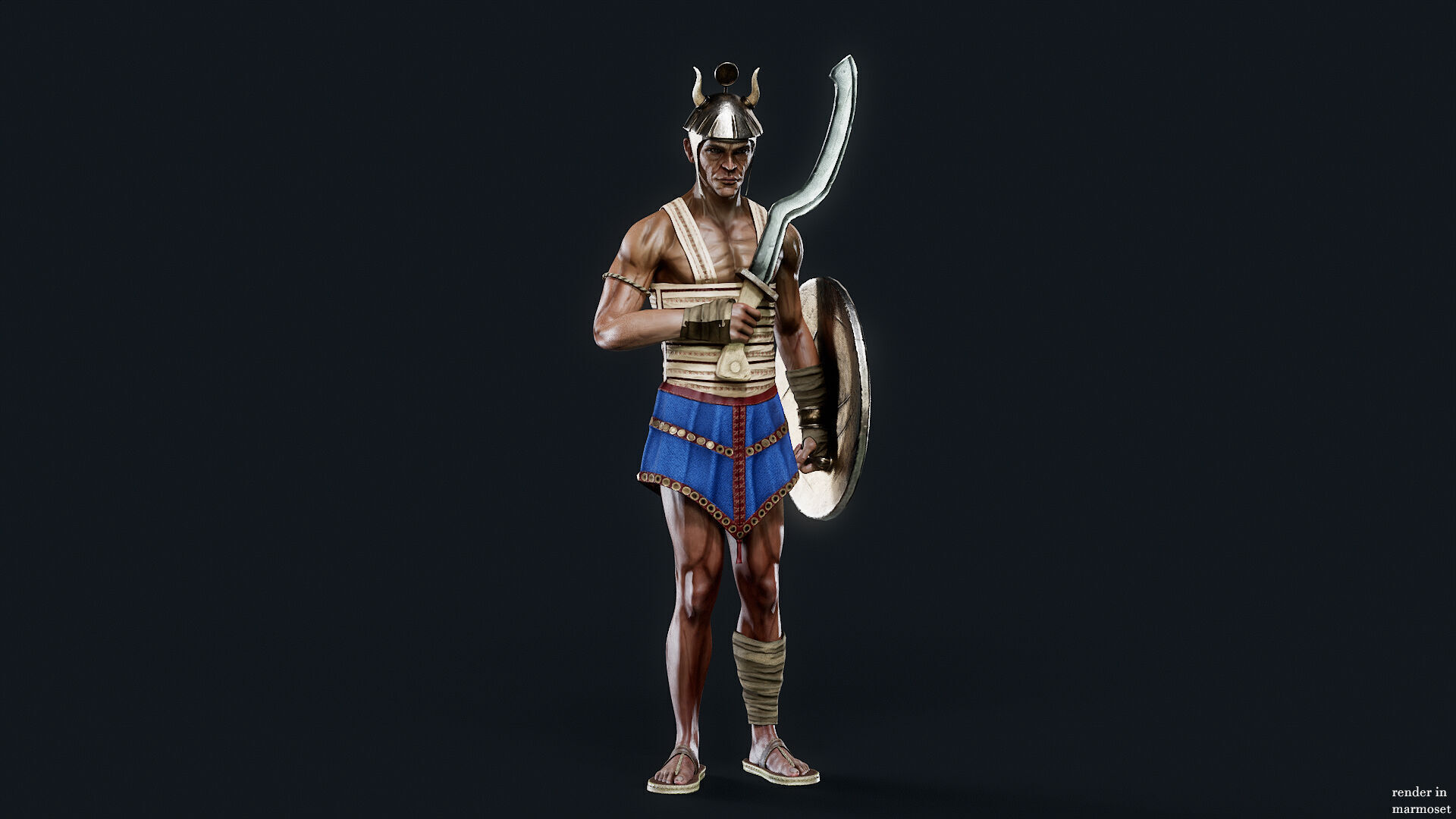 EGYPTIAN 1 Low-poly 3D model_3