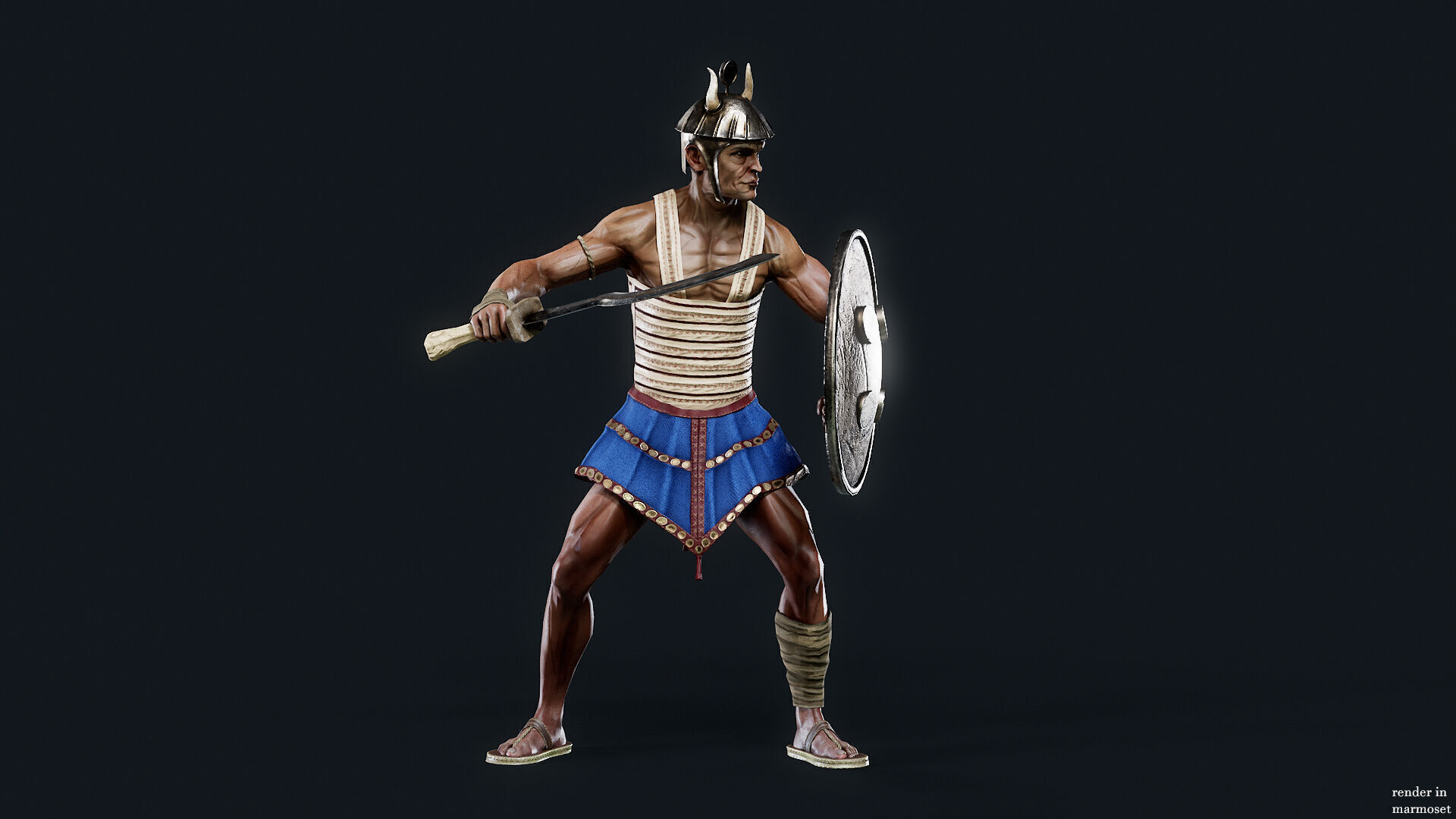 EGYPTIAN 1 Low-poly 3D model_4