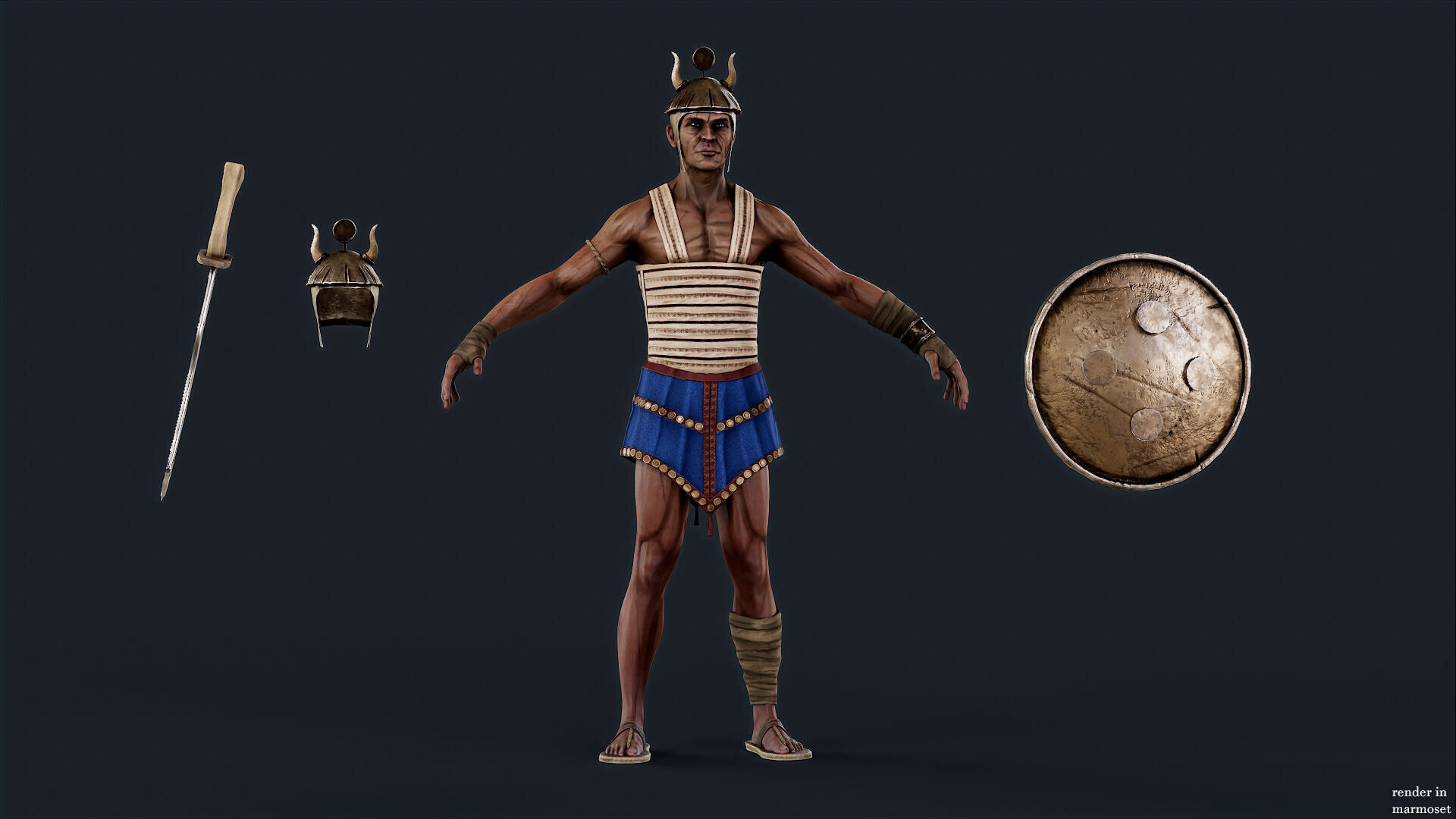 EGYPTIAN 1 Low-poly 3D model_6