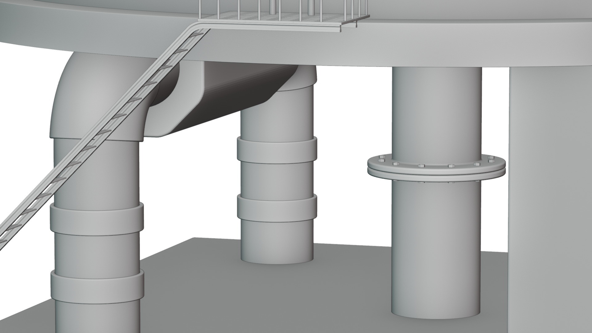 Factory huge Oil Storage tank Free 3D model_6