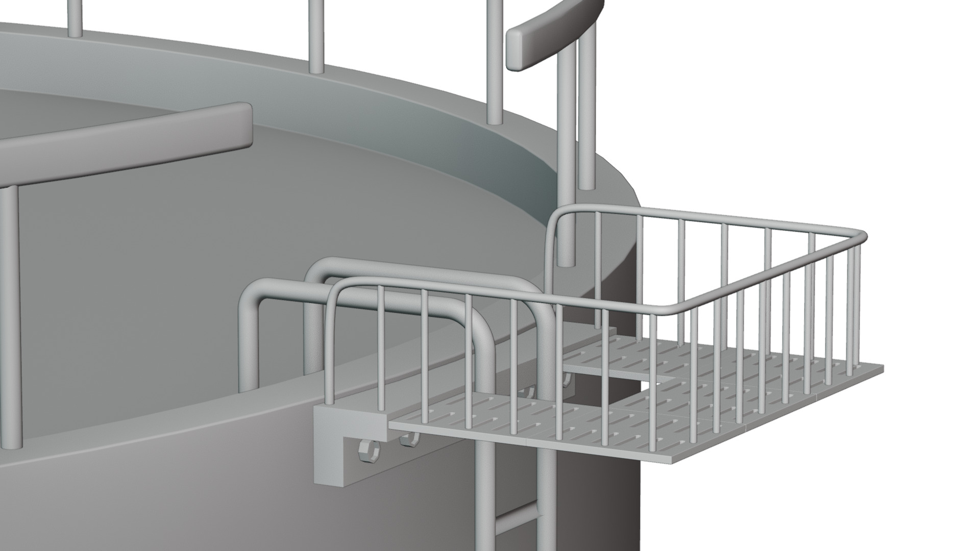 Factory huge Oil Storage tank Free 3D model_1