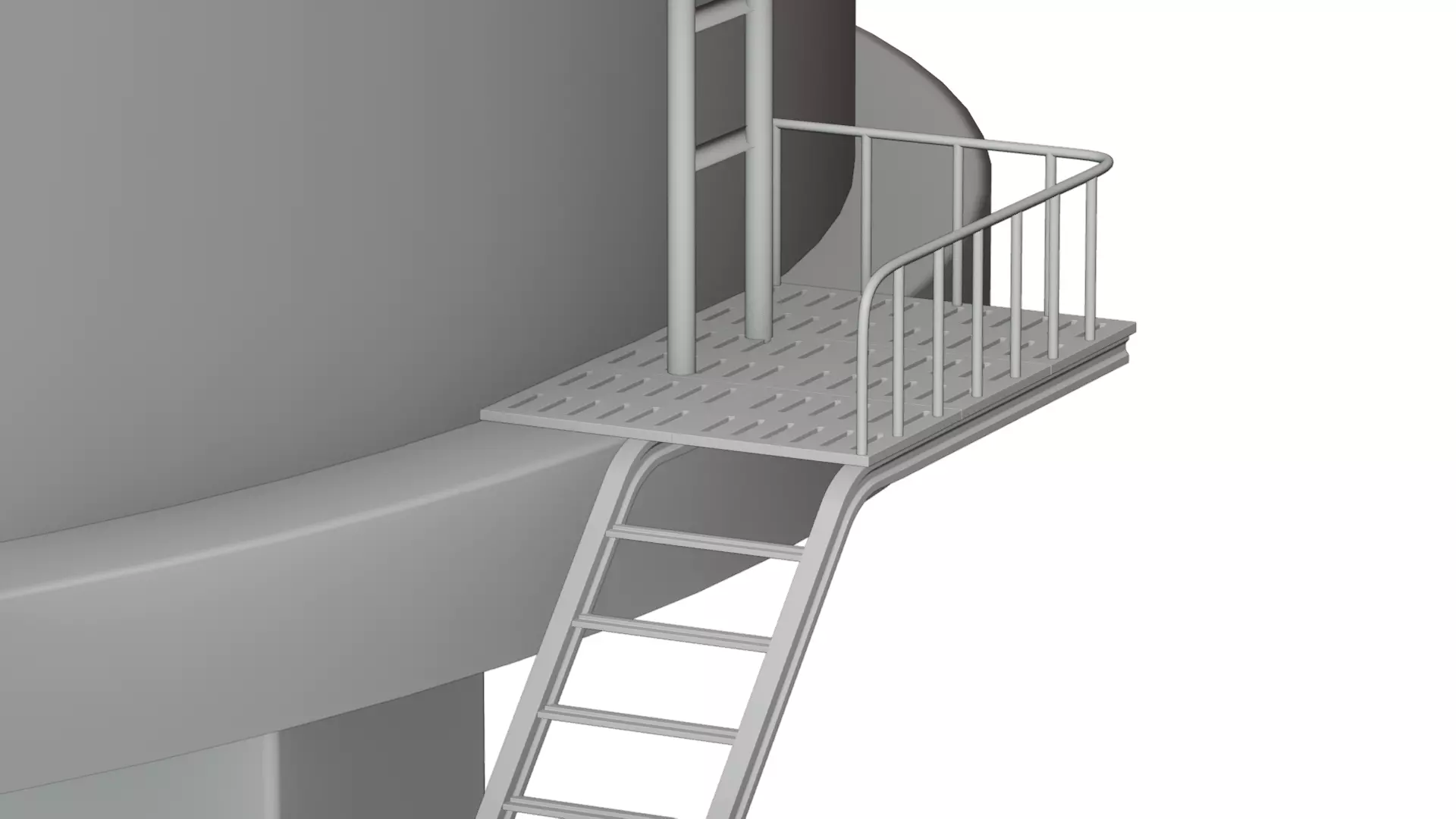 Factory huge Oil Storage tank Free 3D model_0