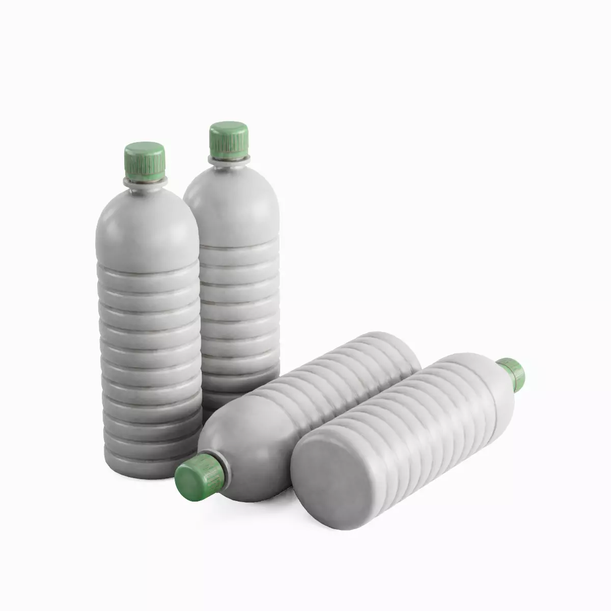 Plastic Bottle 02 Low-poly 3D model_0