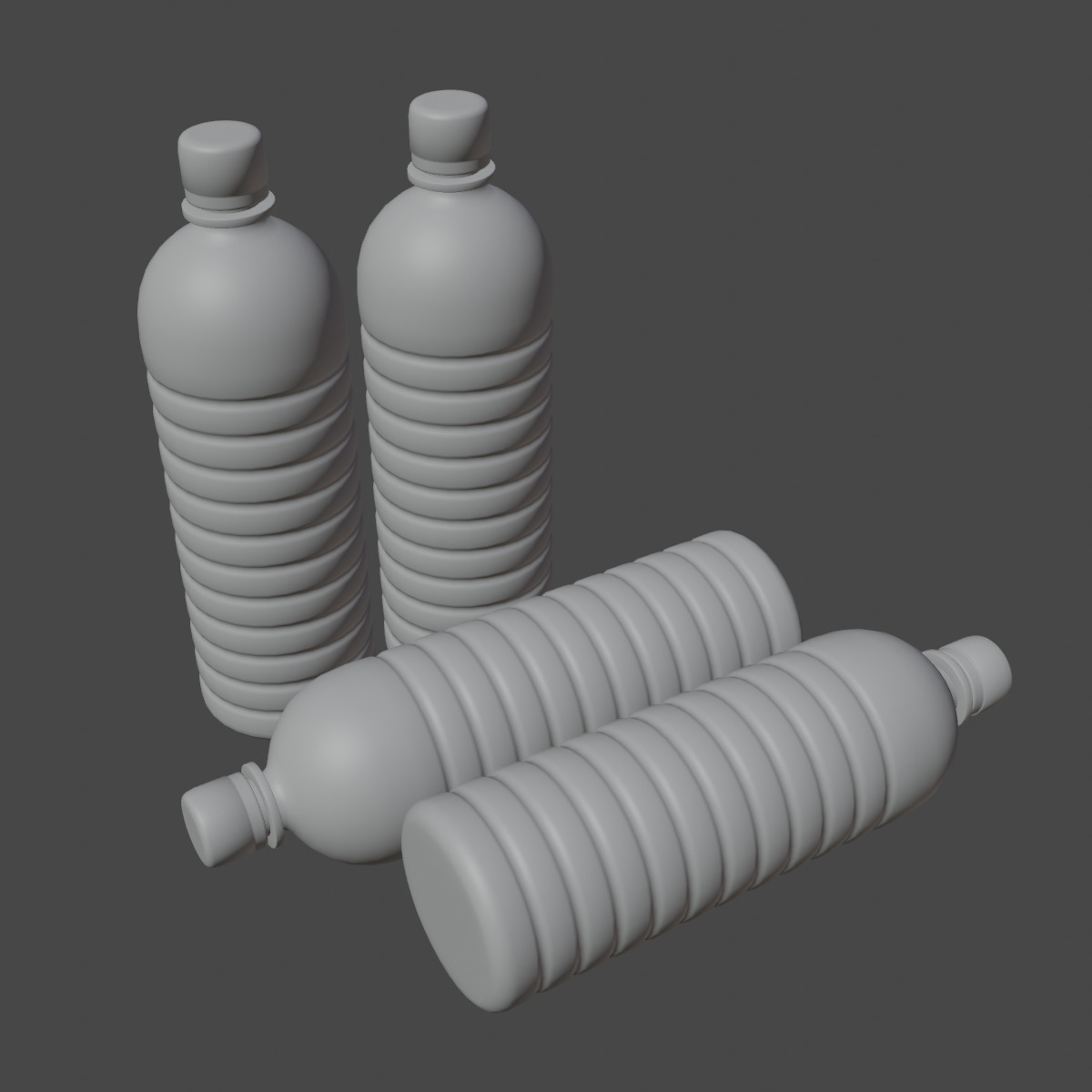 Plastic Bottle 02 Low-poly 3D model_8