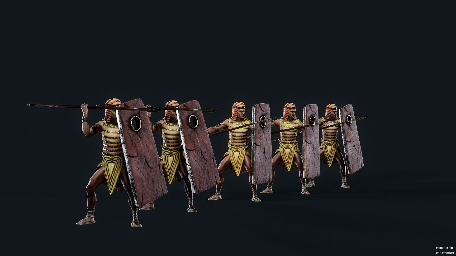 EGYPTIAN 5 Low-poly 3D model_5