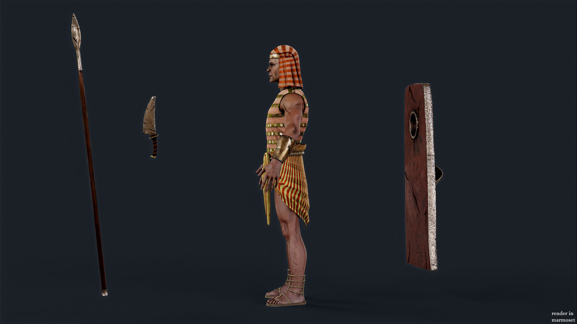 EGYPTIAN 5 Low-poly 3D model_8