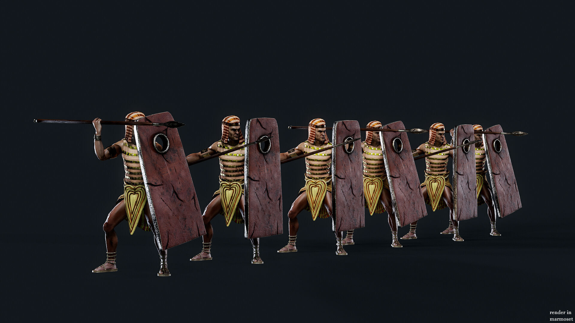 EGYPTIAN 5 Low-poly 3D model_4