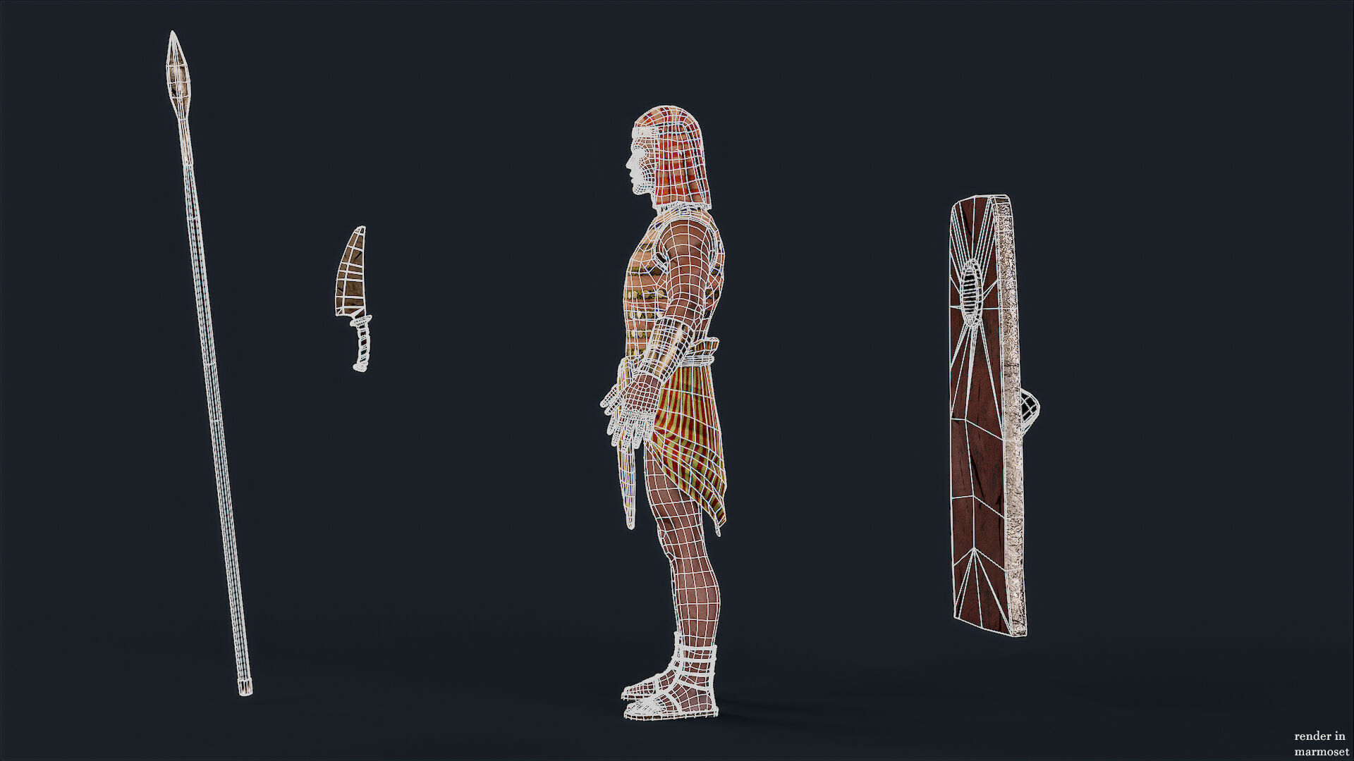 EGYPTIAN 5 Low-poly 3D model_13