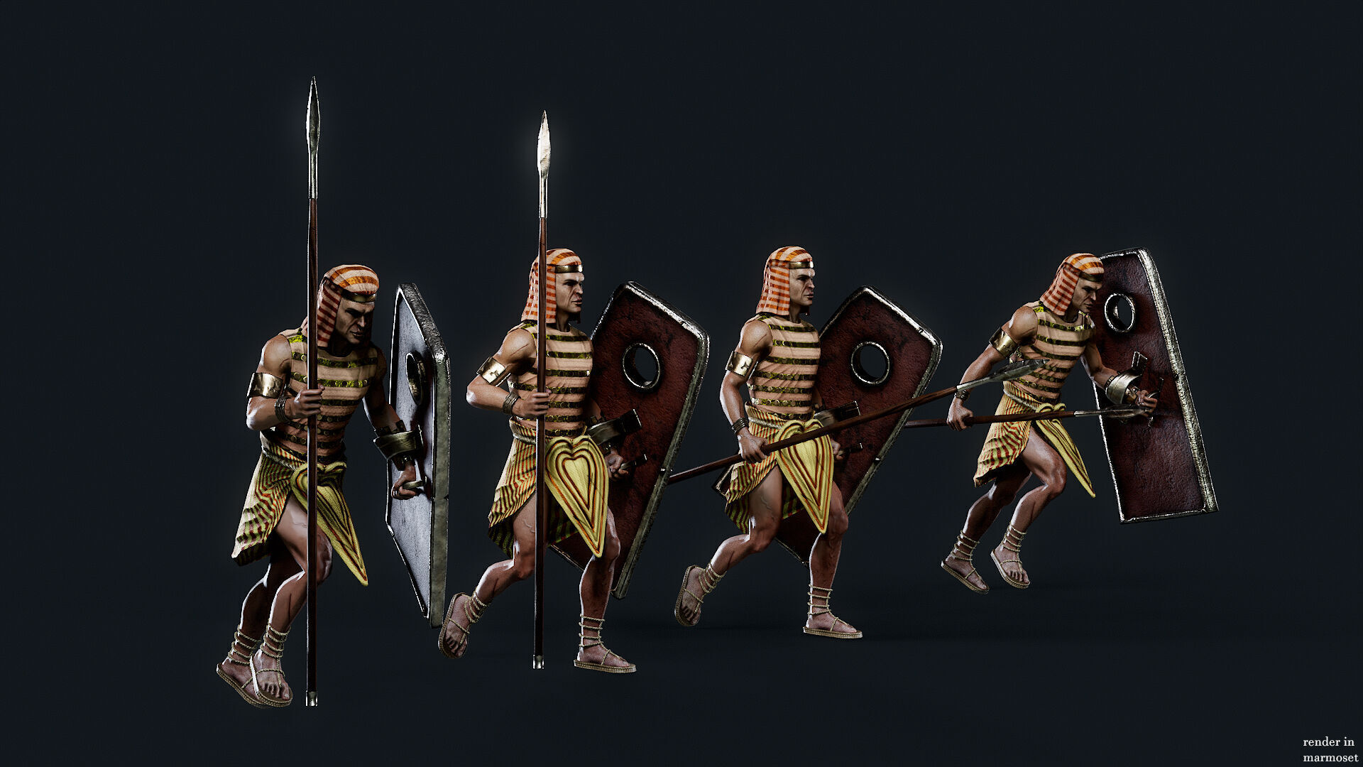 EGYPTIAN 5 Low-poly 3D model_6