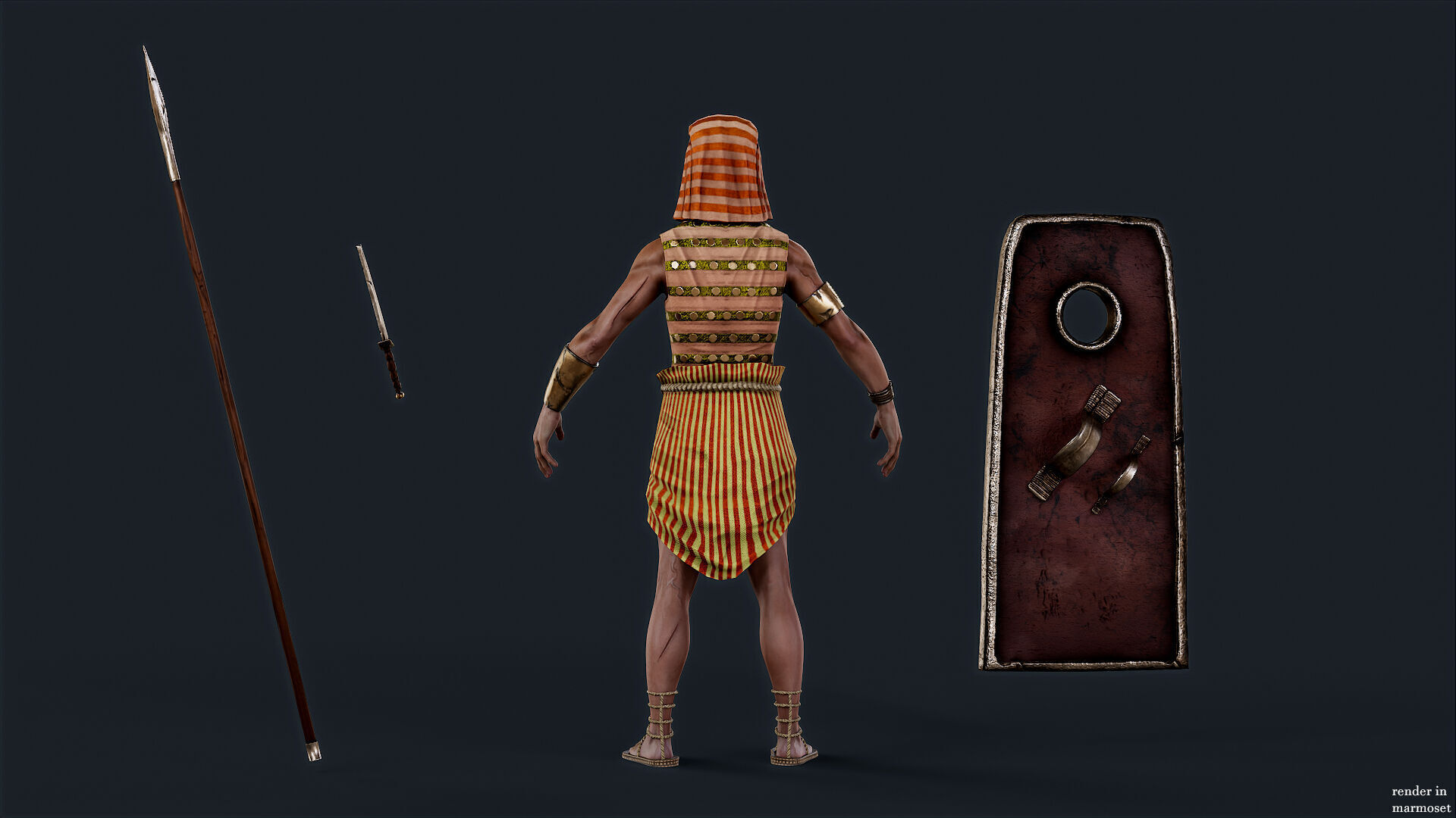 EGYPTIAN 5 Low-poly 3D model_11