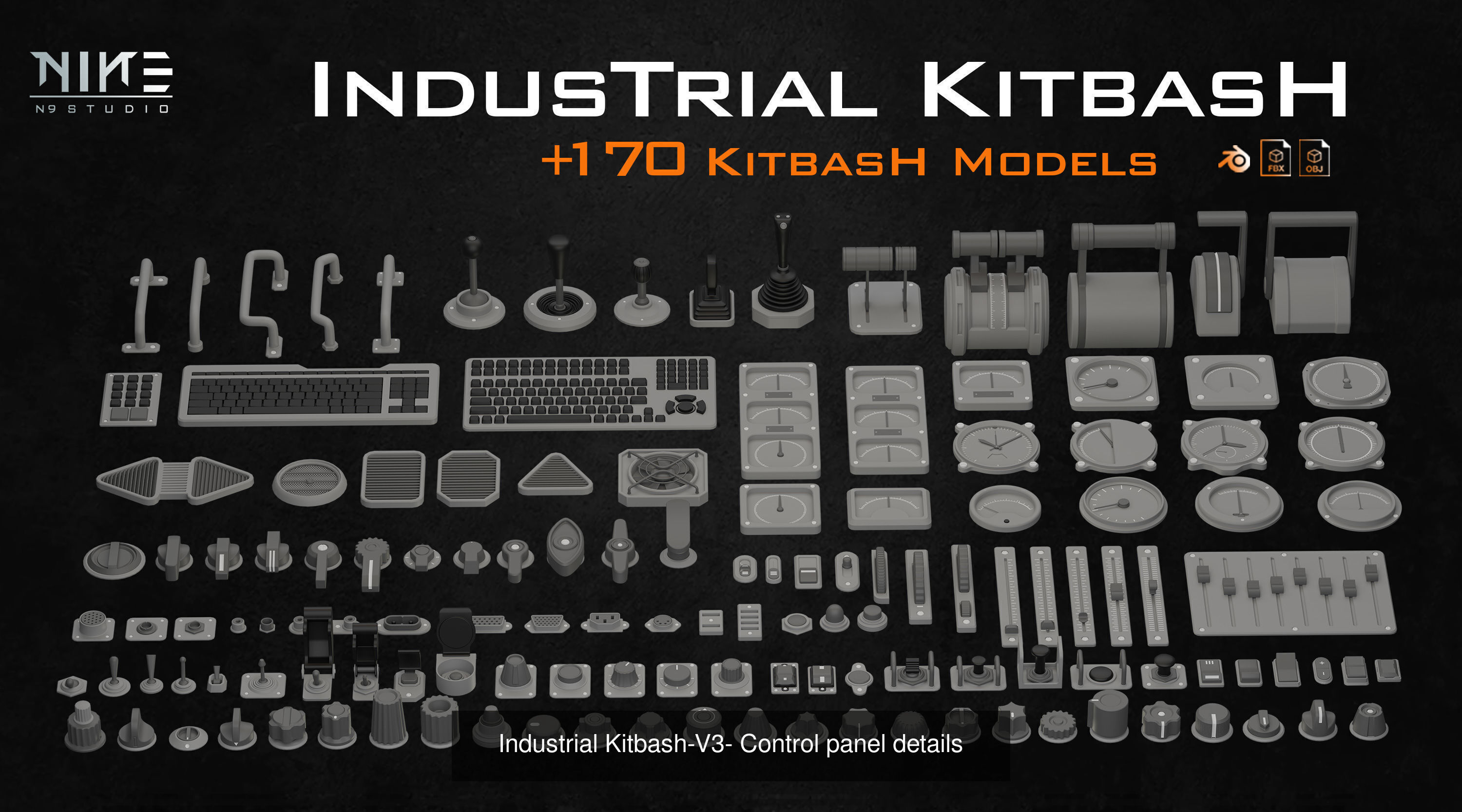 Kitbash Models 3D Model Collection_7