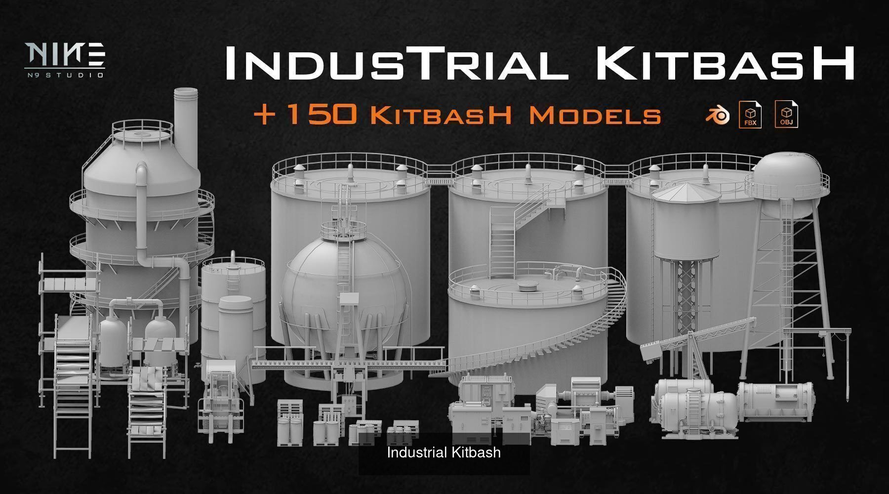 Kitbash Models 3D Model Collection_2
