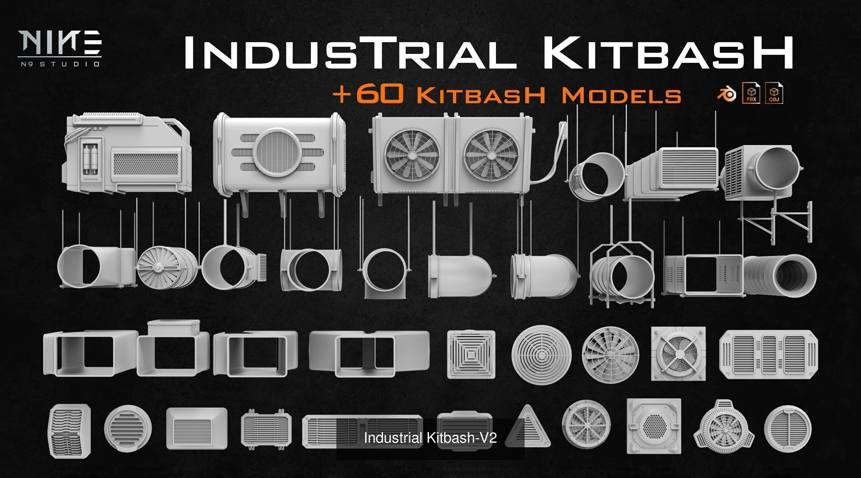 Kitbash Models 3D Model Collection_5