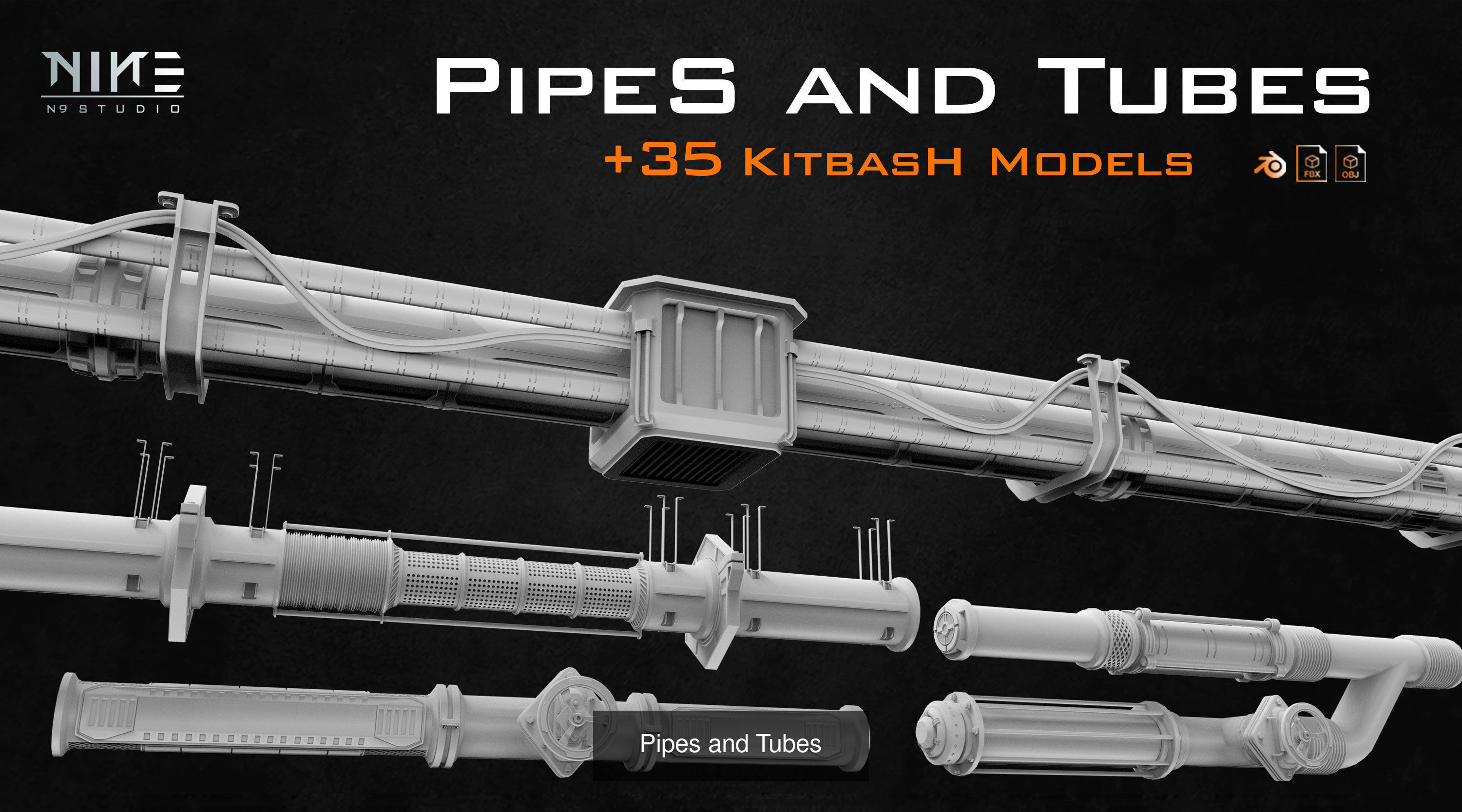 Kitbash Models 3D Model Collection_4