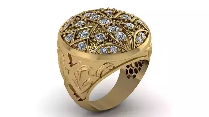 Ring 004 Mens ring 3dm stl printable model