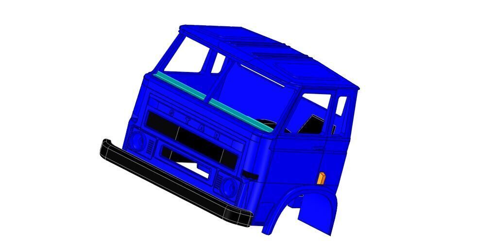 Alternative Star 28 cab for the WPL together with the interior  3D print model_2