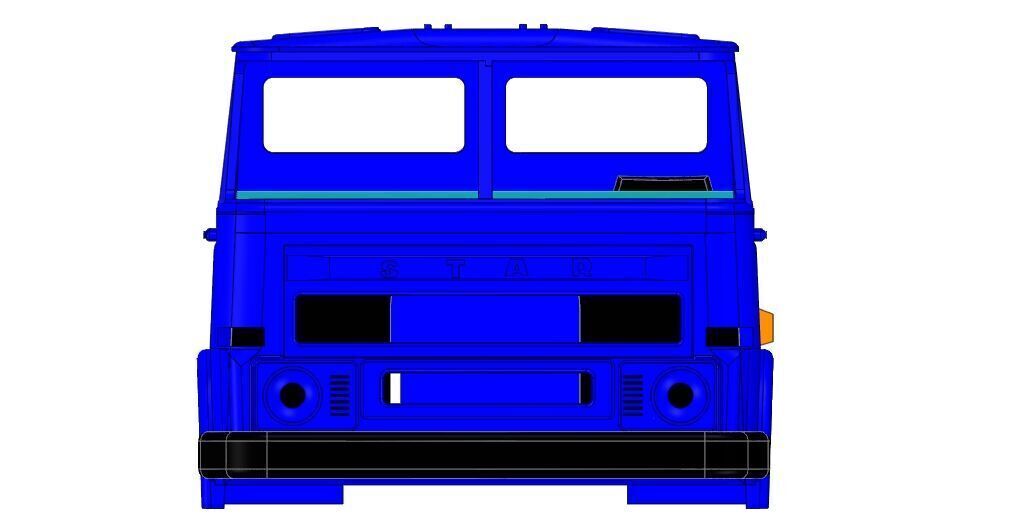 Alternative Star 28 cab for the WPL together with the interior  3D print model_8