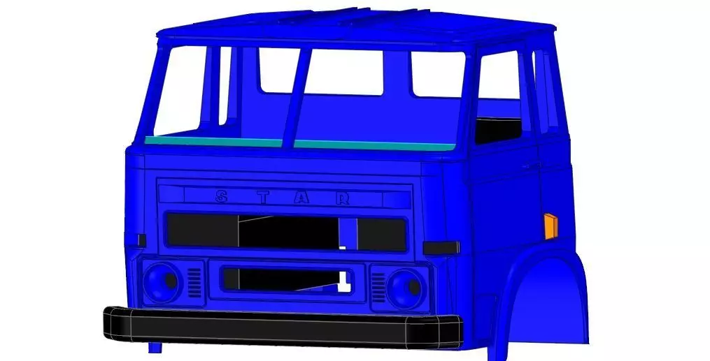 Alternative Star 28 cab for the WPL together with the interior  3D print model_0