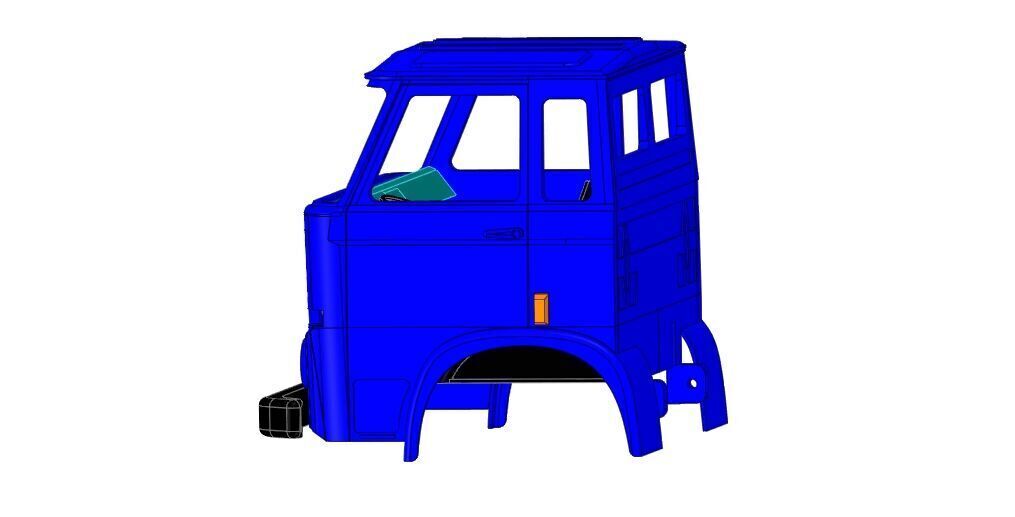 Alternative Star 28 cab for the WPL together with the interior  3D print model_5