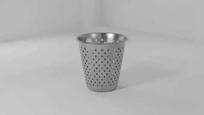 Detailed 3D Trash Bin Low-poly 3D model