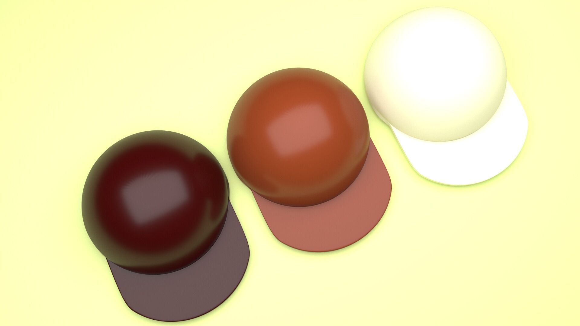 Chocolate Lego Caps Set 3D model_25