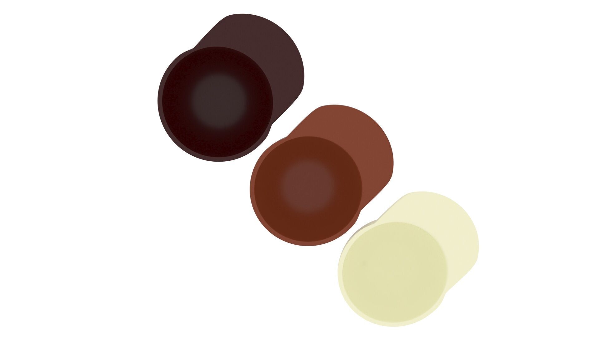 Chocolate Lego Caps Set 3D model_4