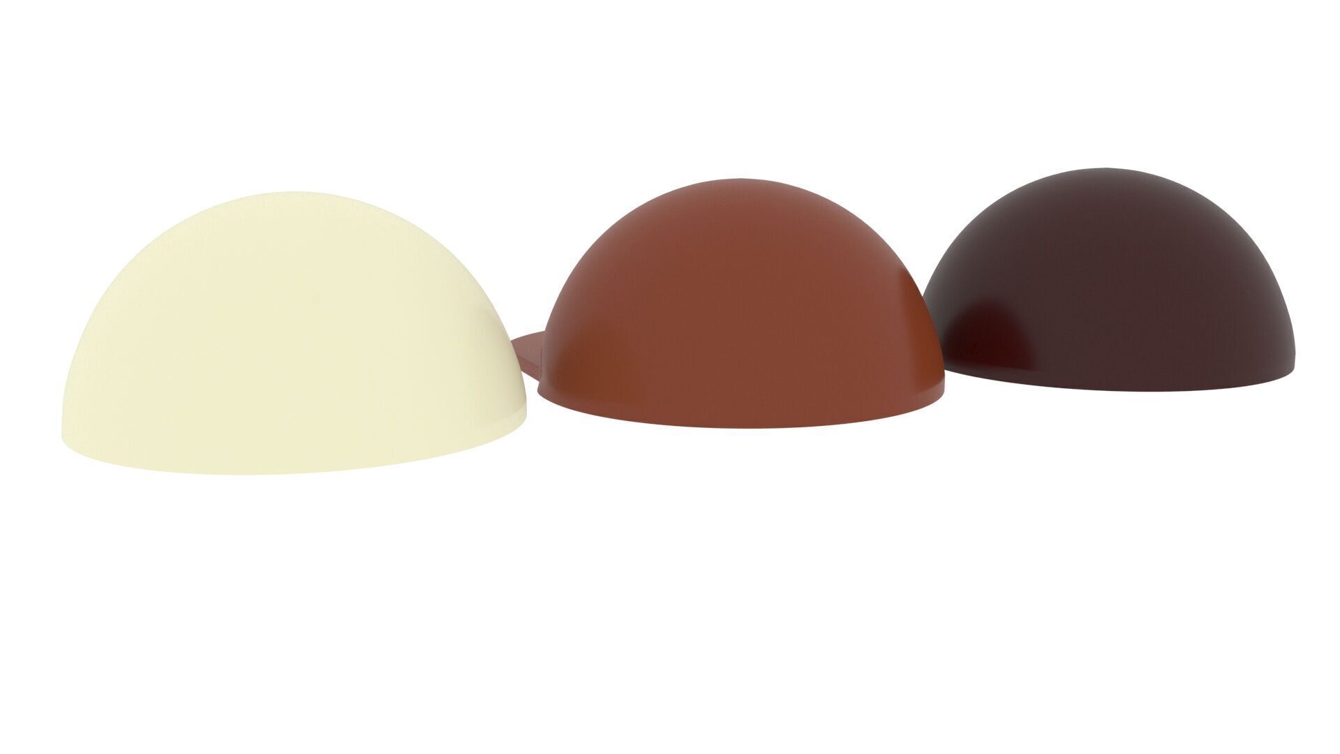 Chocolate Lego Caps Set 3D model_2