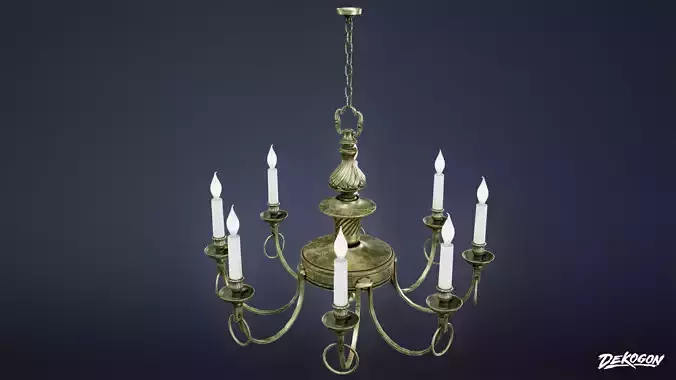 ATTIC - Chandelier 01 - LOW POLY