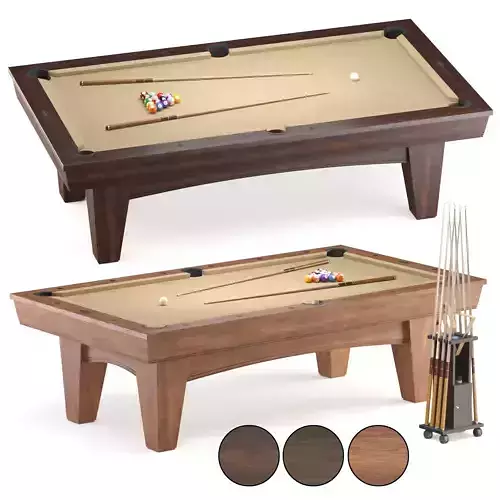 Brunswick Winfield 8ft Pool Table Low-poly 3D model